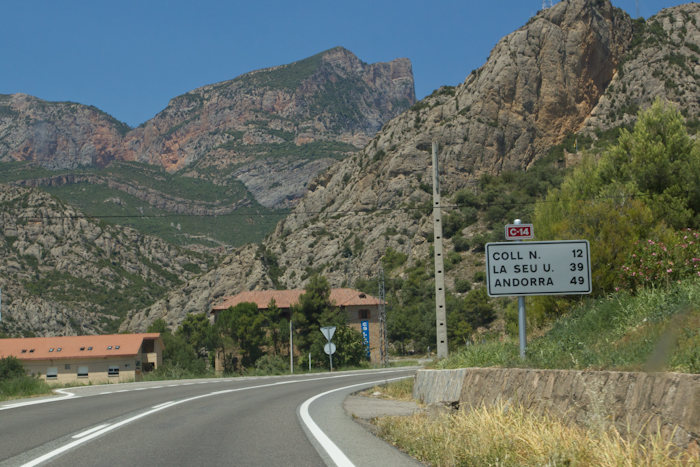 Entering the foothills of the Pyrenees...