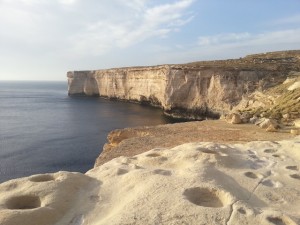 Exploring the cliffside at Blata tal-Melh...