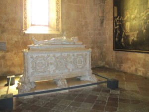 Tomb of Portugal's greatest poet, Luis de Camoes (1527-1570) who chronicled the great discoveries, author of Os Lusiadas.