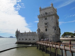 The Tower of Belem, built in 1520 to defend the mouth of the River Tejo, and a beautiful example of the Manueline style.