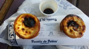 Lovely custard tarts and a takeaway espresso on a shady park bench...