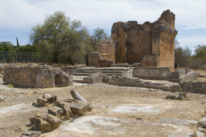 Remains of the sanctuary / pagan temple, 4th century...