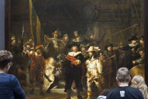 Rembrandt's The Night Watch - the one all the tour groups rush through the museum to see (and then leave again without looking at anything else...)