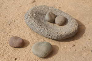 A beautiful grinding stone discovered by Gabor — a complete kitchen set