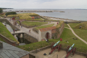 Commanding views across the Oresund — the king made a fortune by squeezing "dues" from passing ships...