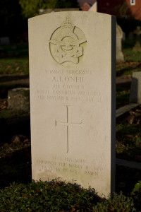 The grave of my grandfather, Air Gunner Sergeant Alton O'Neil