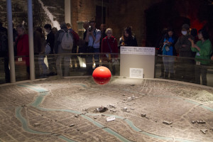 Model showing the bomb's hypocentre — and what was left of Hiroshima...