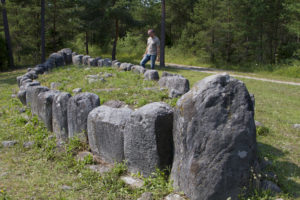 The forests of Gotland hide Viking ship graves...