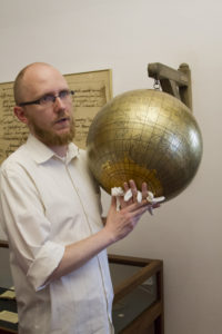 Our curator shows us the first known depiction of the New World on a globe...