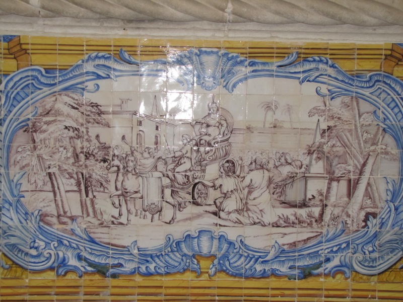 Check out that tile work, which tells the story of Mary and Joseph's journey out of Egypt, part of the ol' JC myth.