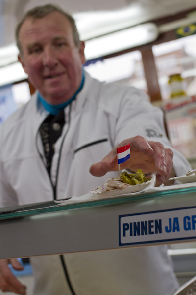 Lovely raw herring from the best kiosk in Amsterdam — right in my neighbourhood...