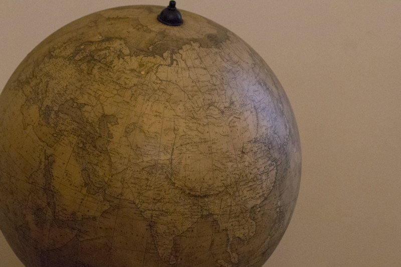 There are vast numbers of globes in the collection, many from the workshops of masters like Gerard Mercator...